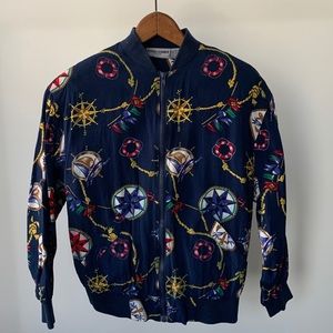 Vintage Alfred Dunner Nautical Bomber Jacket